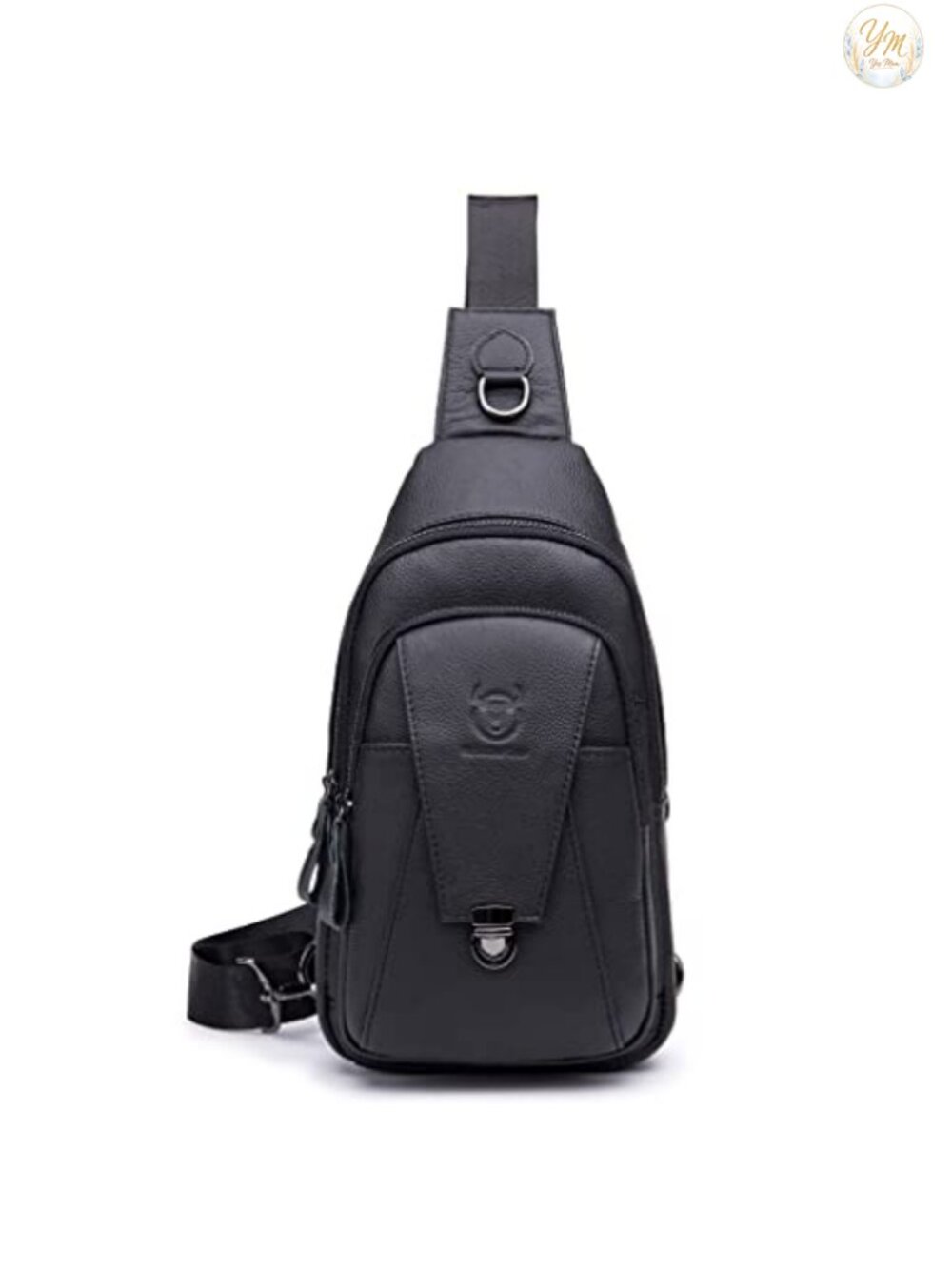 Genuine Leather Sling Bag Crossbody Chest Daypack Backpack Adjustable Strap